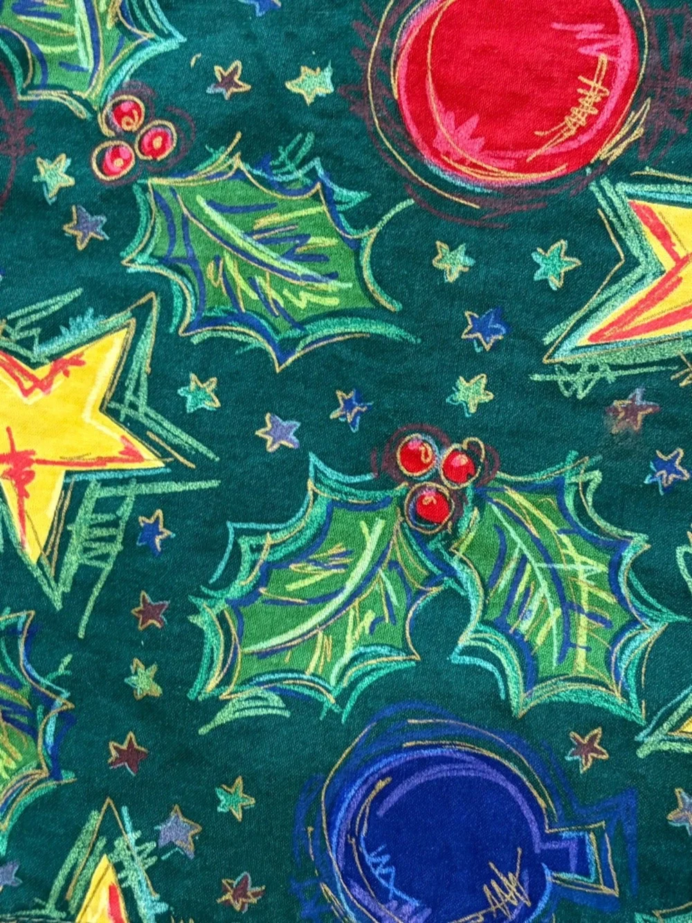 ✨ Vintage Christmas Placemats Set of 4 | Colorful Ornaments & Stars ✨ 🎄